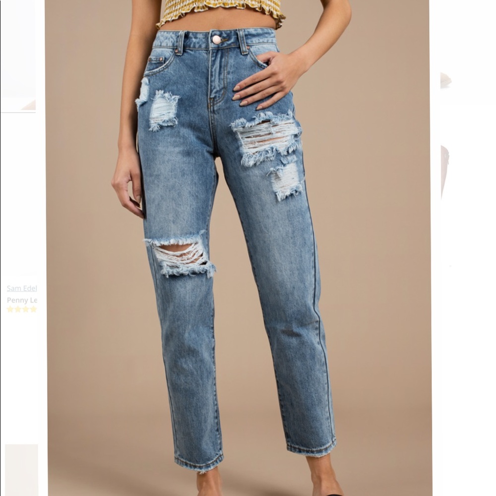 Tobi high rise girlfriend jeans
